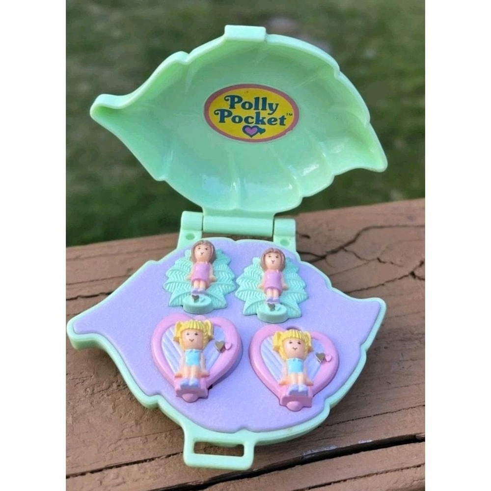 VTG Polly Pocket Polly's Earring Case, Complete 1990 BLUEBIRD Toys